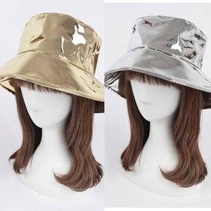 2 pk bucket hat; Gold; Silver; New